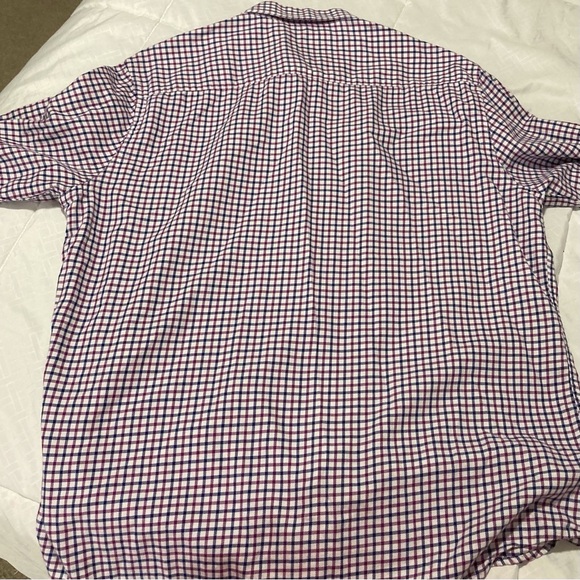 Johnston & Murphy Red and Blue Check Button Up Shirt - Picture 11 of 13